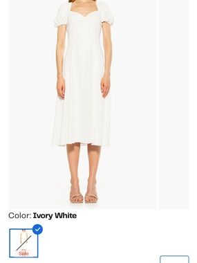 Alexia Admor Ivory White Midi dress